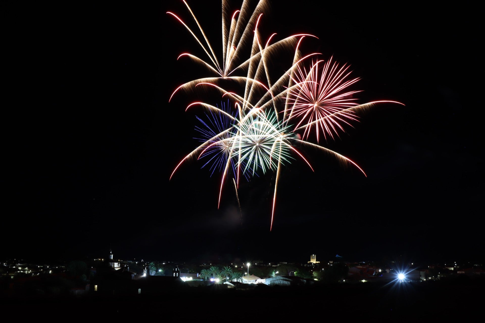 Fuegos artificiales de Los Santos en las fiestas del año pasado.