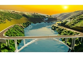 Recreación de cómo será el puente de Cedillo.