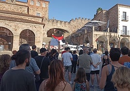 Manifestación celebrada el pasado mes de junio en Cáceres bajo el lema 'Stop genocidios'.