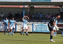 Celebración celeste en el tanto de Álex Jaraíz ante el Getafe B.