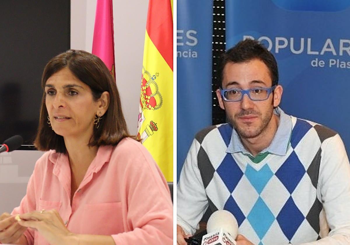 La edil Belinda Martín y Luis Domingo Díaz, director de Recuersos Humanos del área de salud de Plasencia.