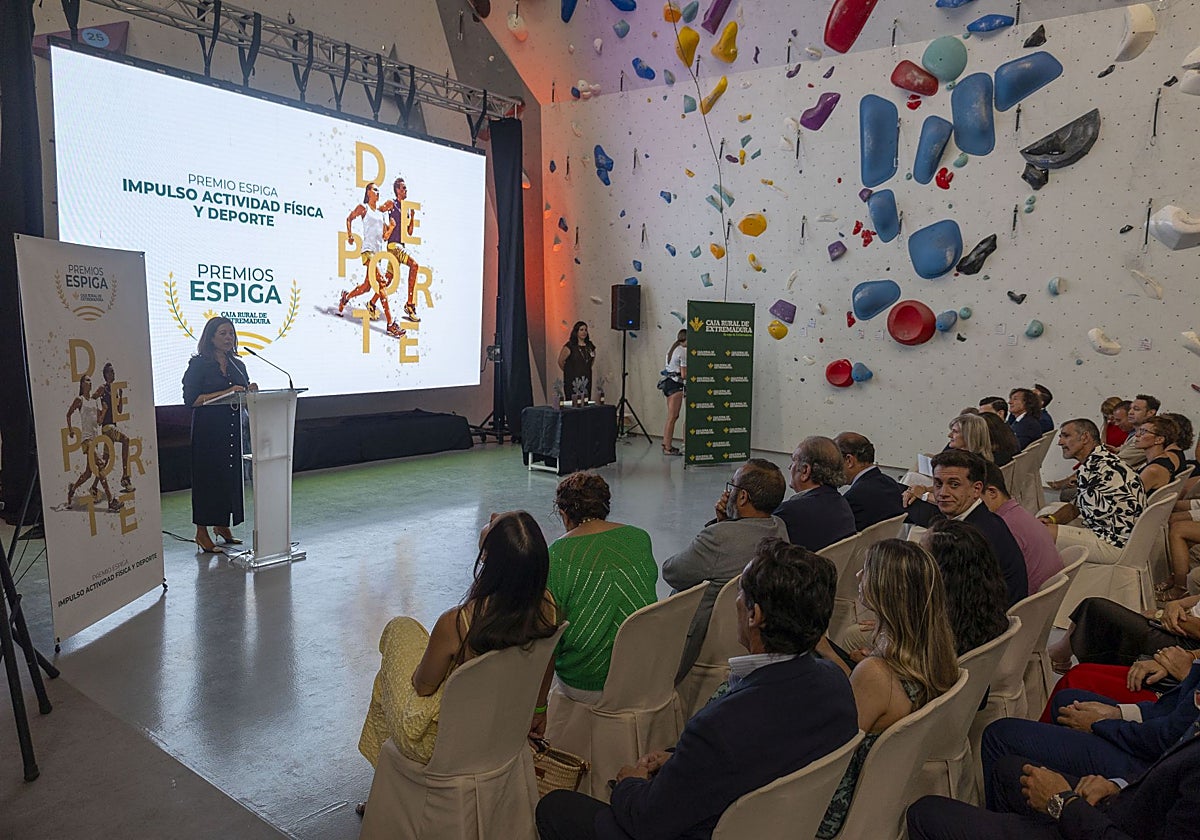 El acto de entrega de premios se celebró en le nuevo rocódromo Alberto Ginés de Cáceres.