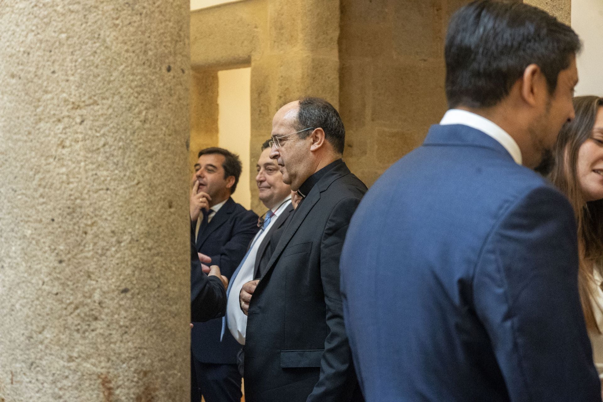 Jesús Pulido, obispo de Coria-Cáceres, asistió al acto de inauguración. 