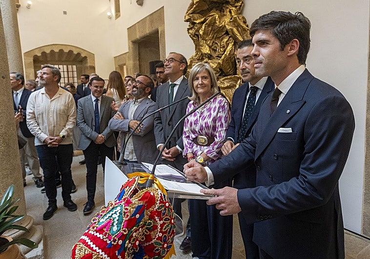 El dueño del hotel Palacio de Godoy, Fernando Palazuelo, en la inauguración del establecimiento de Santiago este viernes.