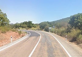 Carretera N-523, entre el kilómetro 23 y 24.