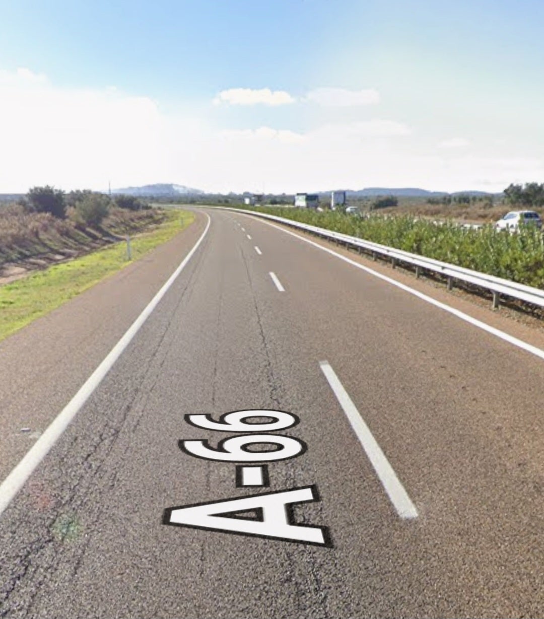 Kilómetro 672 de la A-66.