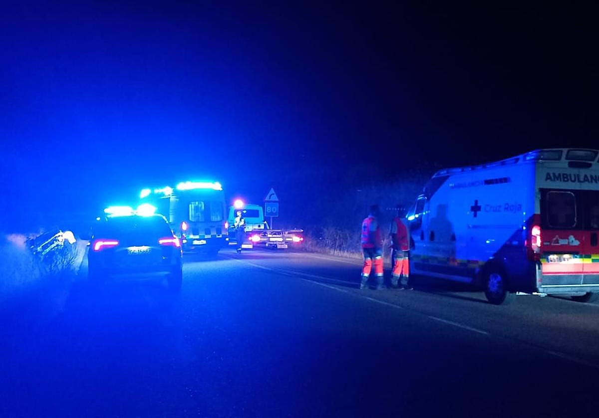 Cuatro heridos, uno de ellos grave, en un choque entre dos vehículos cerca de Alconchel