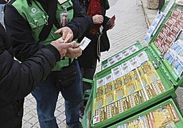 Imagen de archivo de puesto de venta de cupones.