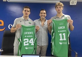 Albert Lafuente y Luis García durante su presentación.