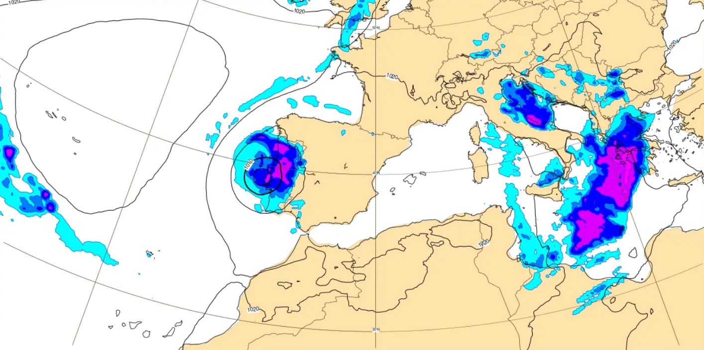 Previsión del ECMWF para este domingo, 28 de septiembre, a las 6.00 horas.
