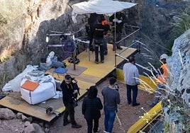 Visita a las excavaciones en la mina La Paloma en 2024, durante los trabajos de la segunda fase.