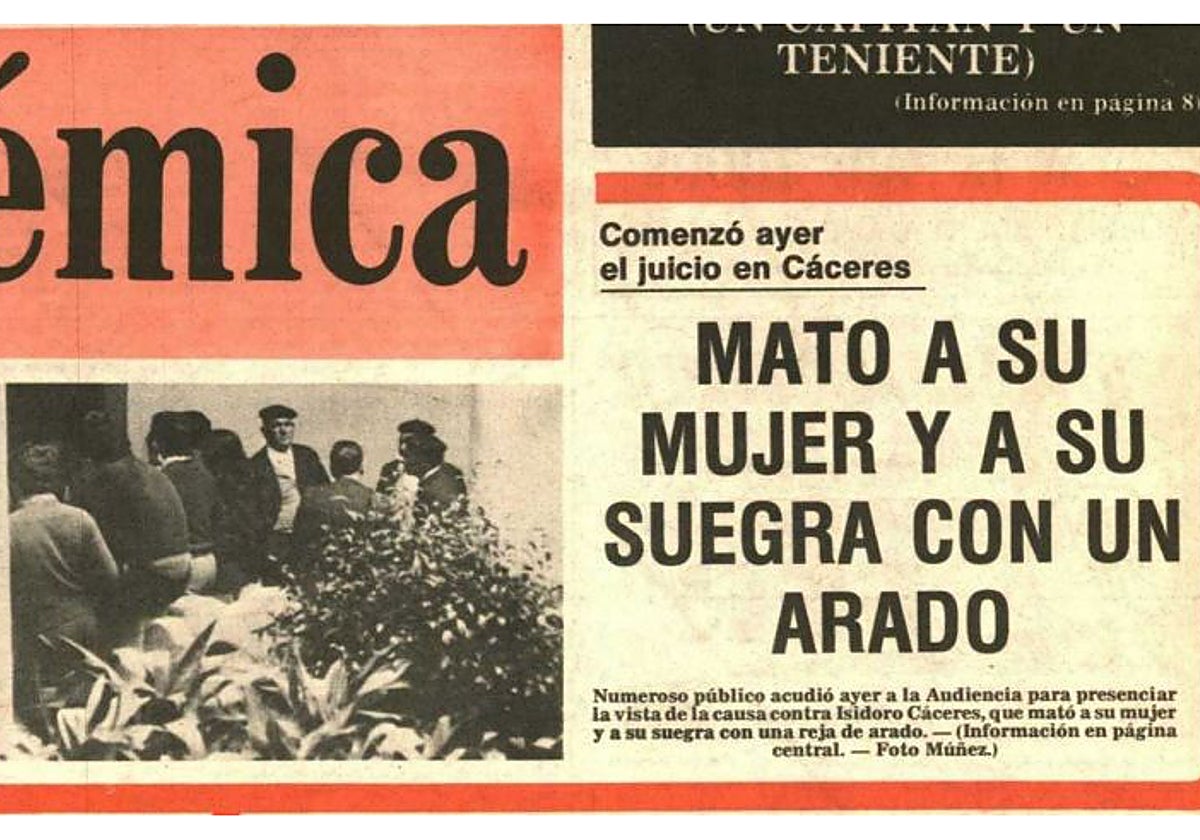 Recorte de la portada de HOY en 1975 sobre el juicio.