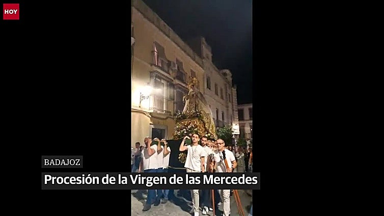 Procesión de la Virgen de las Mercedes en Badajoz