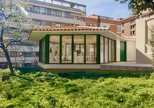 Recreación del pabellón acristalado que se construirá.