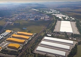 El centro de procesamiento de datos CC Green (en naranja) ocupará una parte relevante de la ampliación del polígono Las Capellanías.