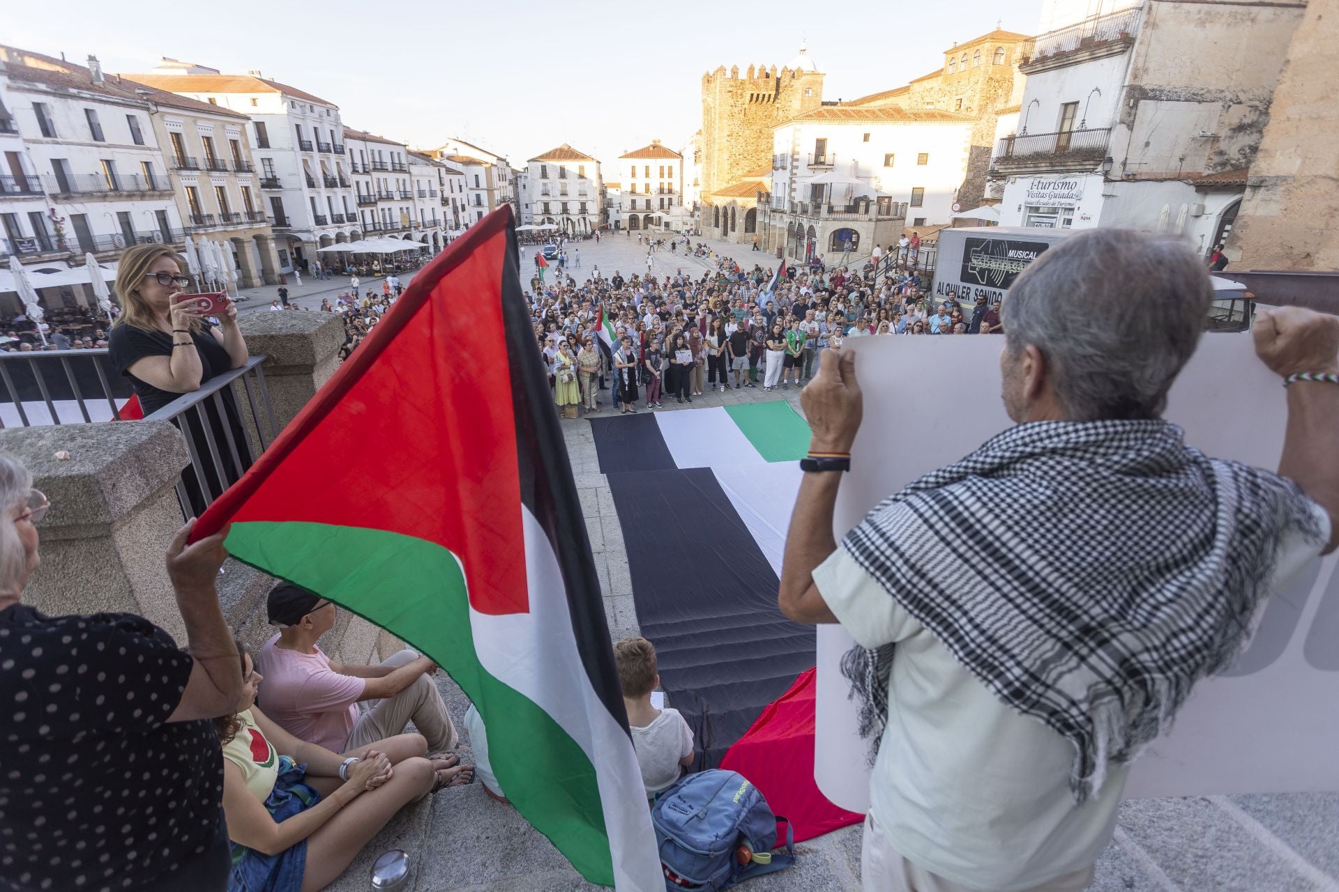 Protesta en Cáceres por la detención de la Flotilla