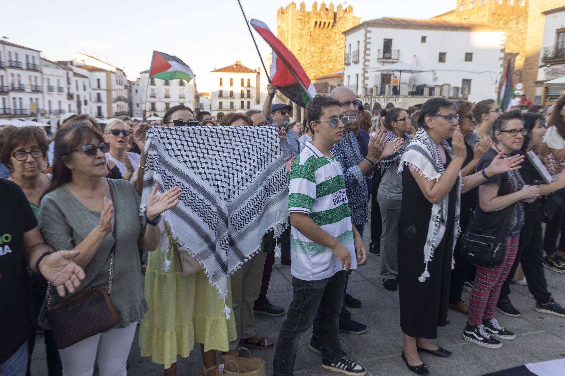 Protesta en Cáceres por la detención de la Flotilla