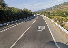 Imagen de la N-110, entre Navaconcejo y Valdastillas.