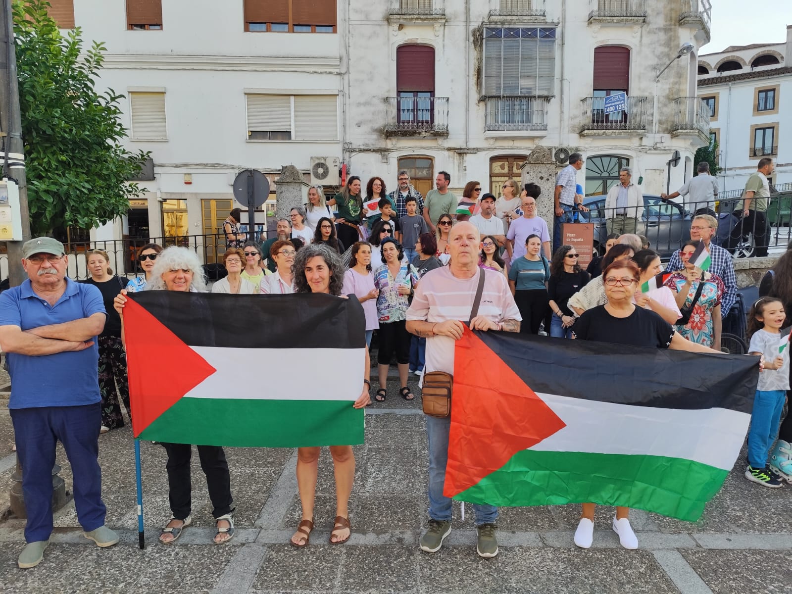 Protesta en Alburquerque por la detención de la Flotilla