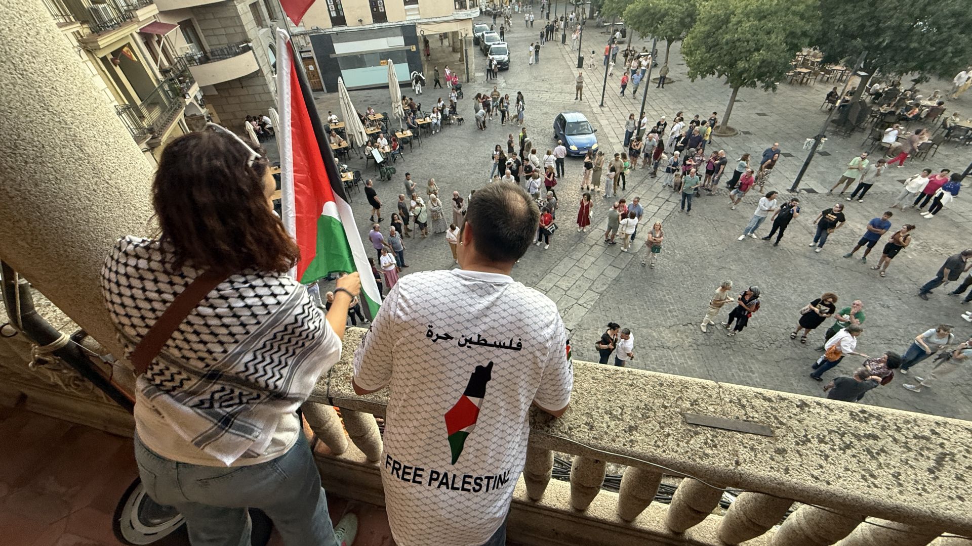 Protesta en Plasencia por la detención de la Flotilla