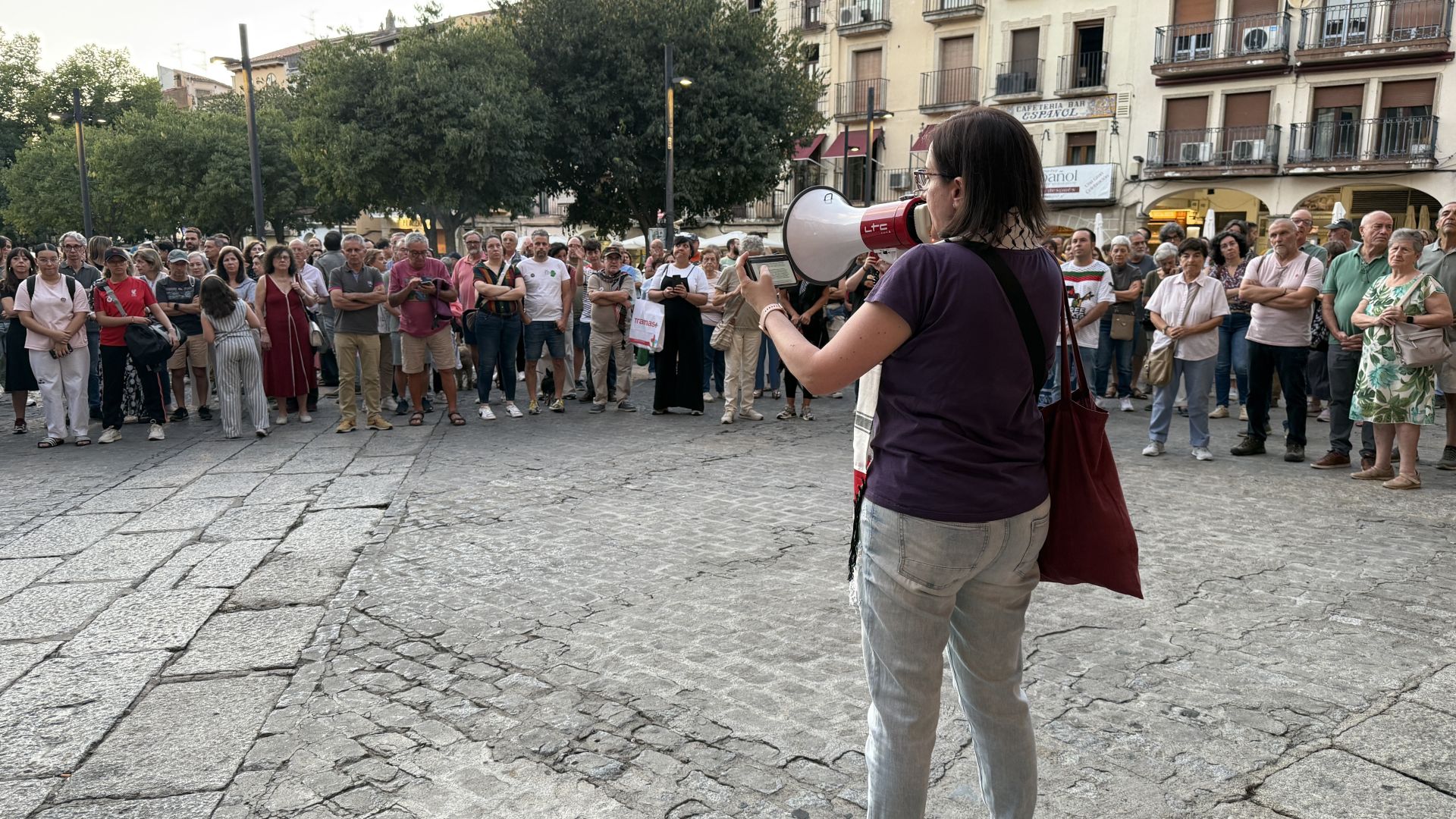 Protesta en Plasencia por la detención de la Flotilla