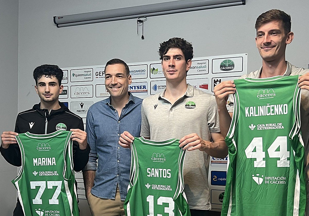 Presentación de Nico Marina, Juan Santos y Erikas Kalinicenko.