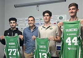 Presentación de Nico Marina, Juan Santos y Erikas Kalinicenko.