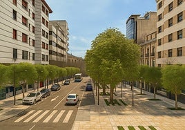 Recreación del proyecto de transformación de la avenida Virgen de la Montaña.