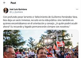 El PSOE lamenta profundamente la muerte de Vara, «una figura clave de la autonomía»