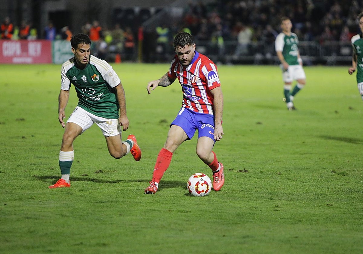 Duelo que enfrentó al Cacereño y al Atlético en la pasada edición de la Copa del Rey.