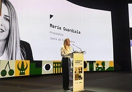 María Guardiola ha reclamado infraestructuras en su intervención en la inauguración de Turespaña en Cáceres.