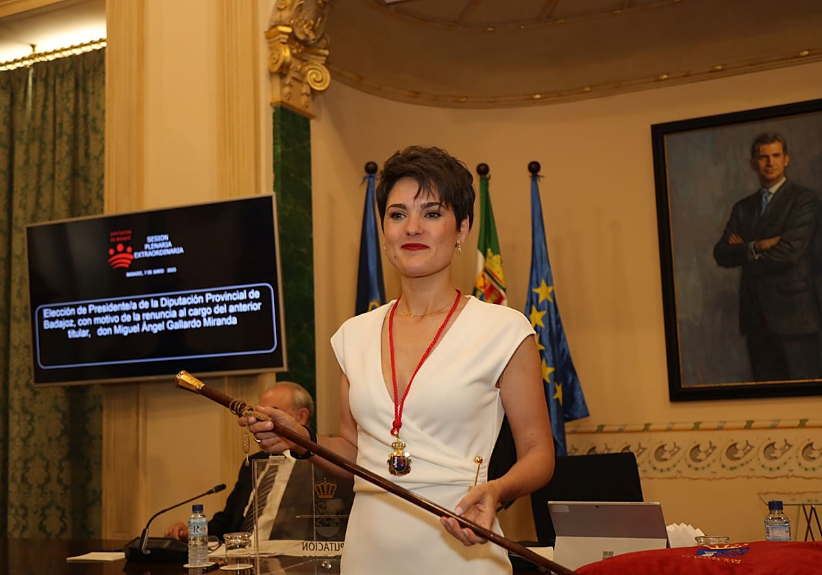 Raquel del Puerto, presidente de la Diputación de Badajoz.