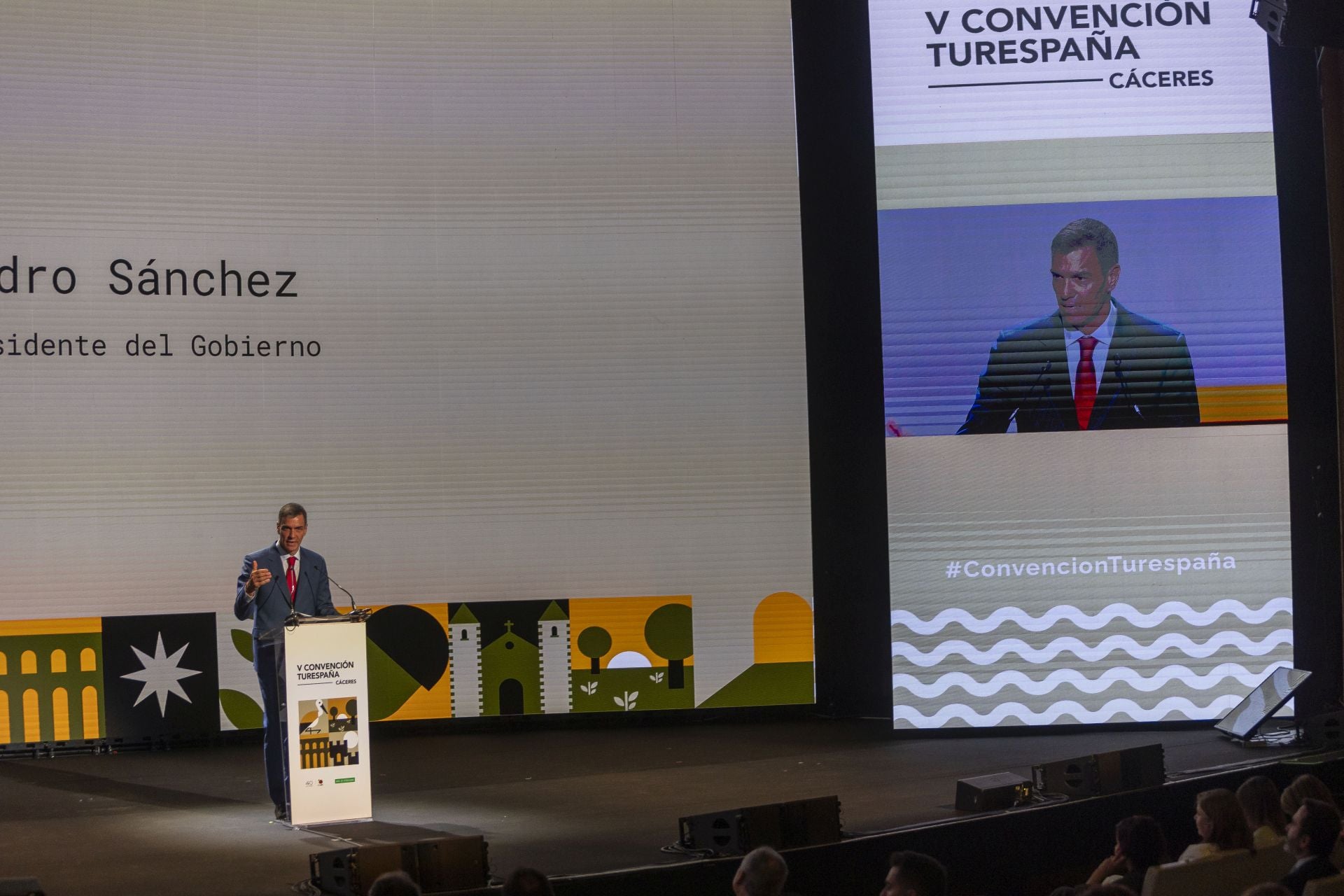 Fotos | La intervención de Pedro Sánchez en Turespaña, en imágenes