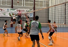 El CV Almendralejo durante un partido de pretemporada.