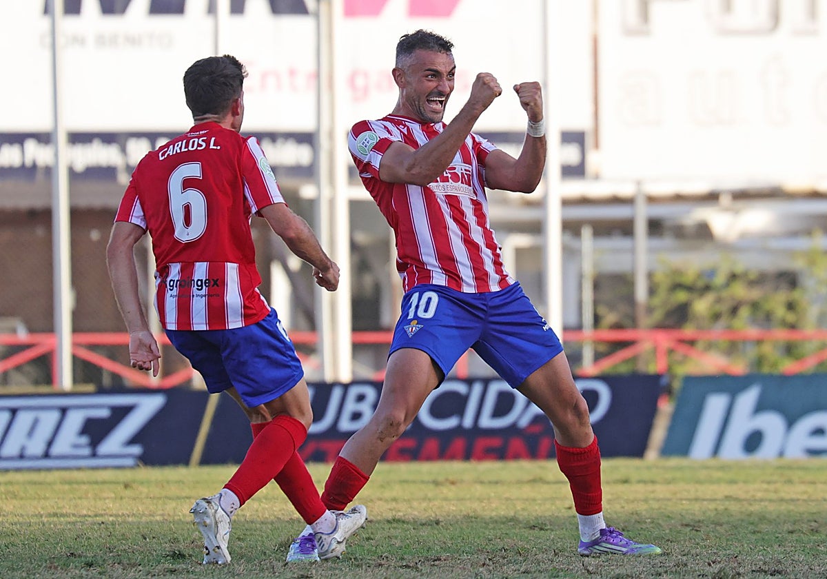 Higor Rocha festeja el 2-0 que llegó tras su asistencia a Imad en el descuento.