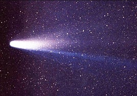 El cometa Halley, observado desde la Tierra en 1986