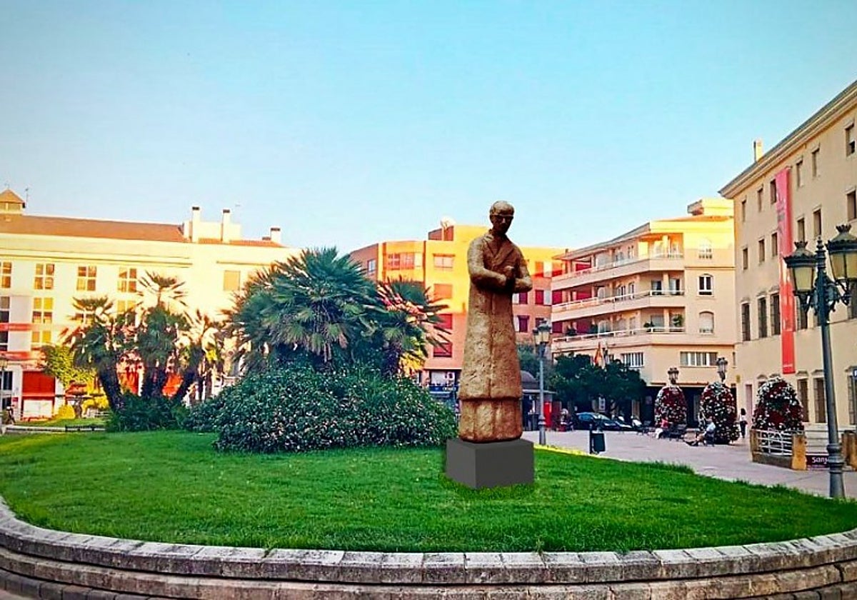 Simulación de la escultura instalada en San Atón enviada por el Ayuntamiento.
