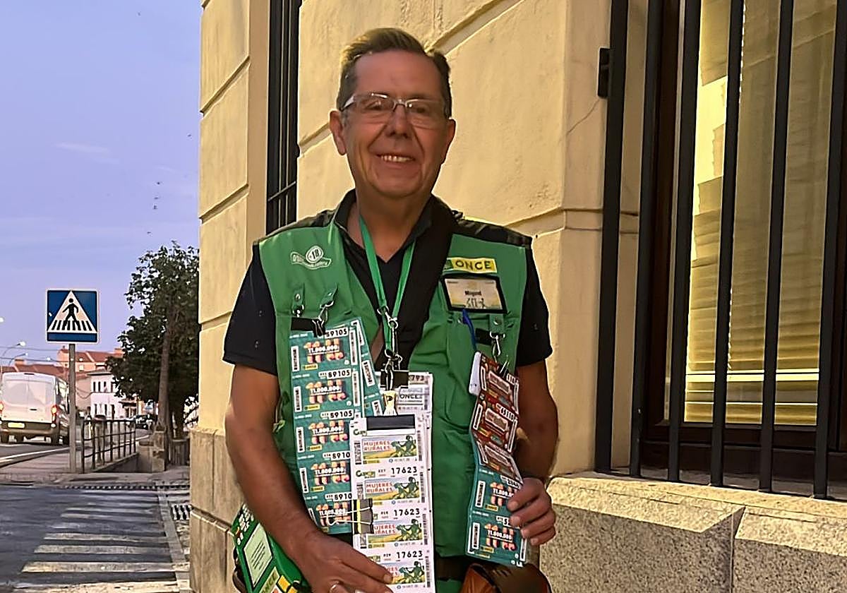 El vendedor de la ONCE, Miguel Nieto Lozano.
