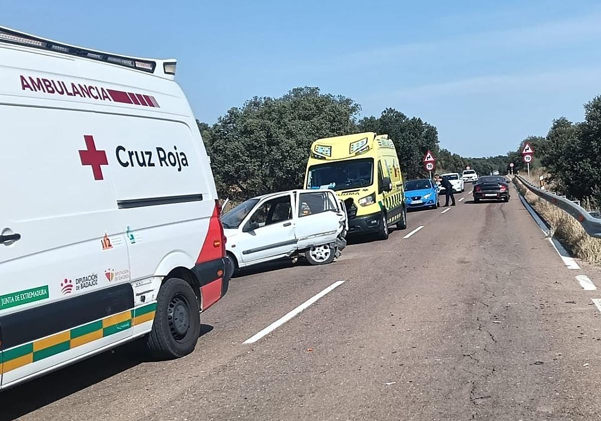 Accidente ocurrido este miércoles cerca de Valverde de Leganés.