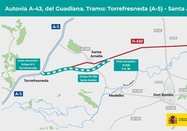La obra para desdoblar la N-430 entre Torrefresneda y Santa Amalia supera otro trámite