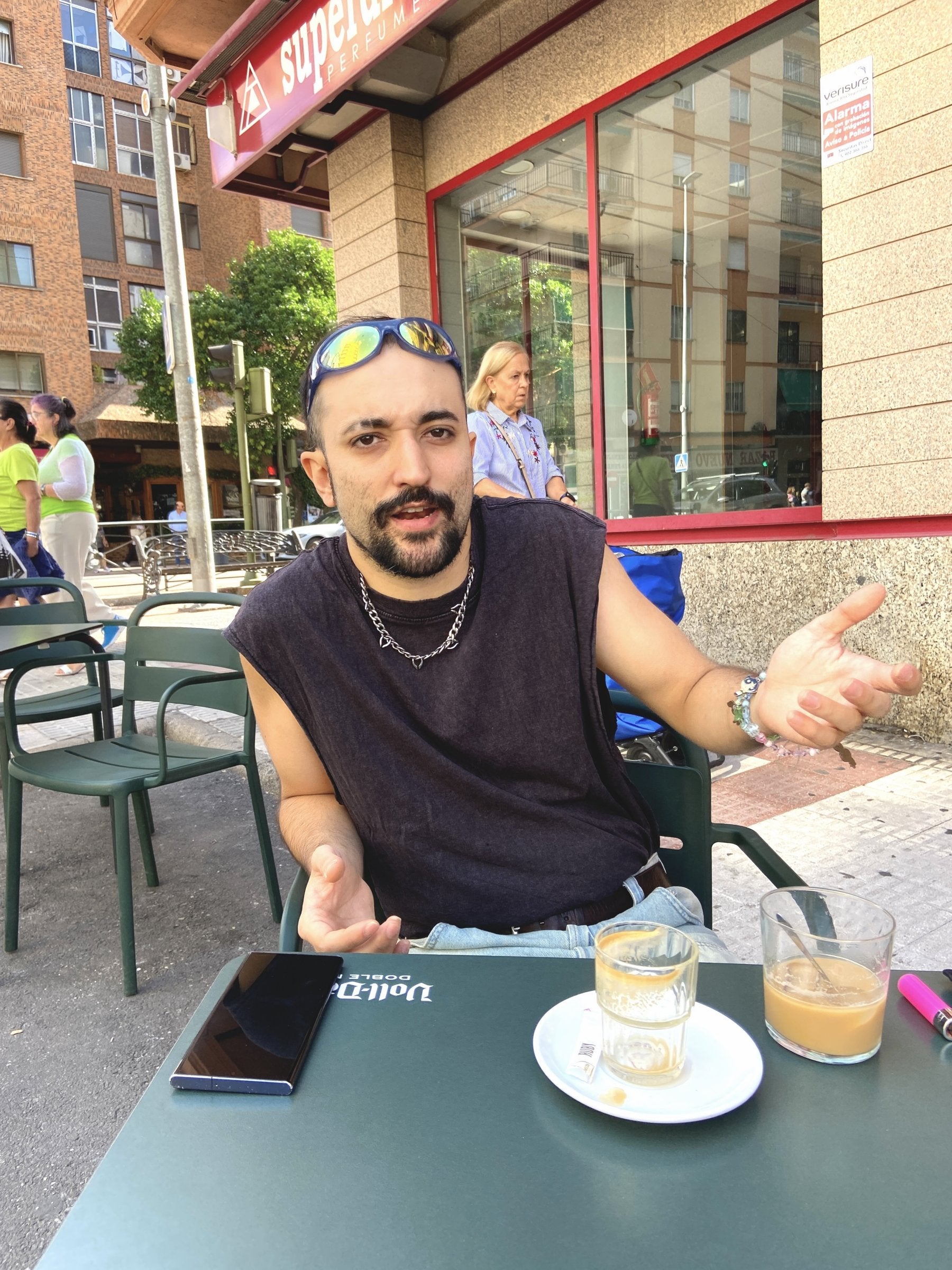 Carlos Jiménez, la pasada semana en una terraza cacereña.