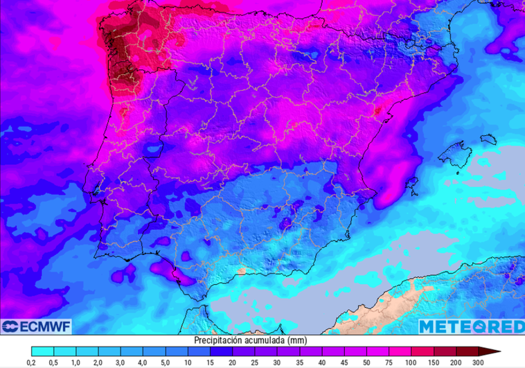 La Aemet prevé la llegada de la lluvia a Extremadura por el paso de varios frentes atlánticos