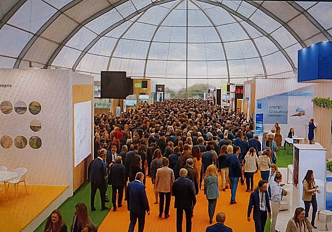 Simulación del evento inmobiliario The Hall.