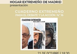 Carlos Cuerpo presentará el nuevo Cuaderno para el Debate y la Acción en el Hogar Extremeño de Madrid