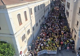 Manifestación de los docentes el pasado 7 en Mérida.