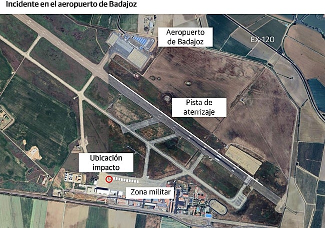 Gráfico del lugar donde ha ocurrido este martes el incidente.