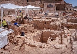 La plaza, durante las excavaciones. Terminaron hace casi un año.