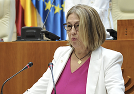 Estrella Gordillo, en la Asamblea de Extremadura donde es diputada.