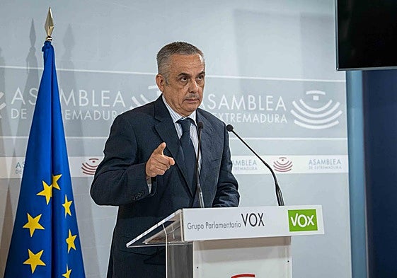 Ángel Pelayo Gordillo, presidente del grupo parlamentario de Vox.