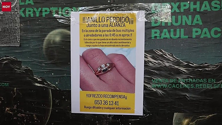 La búsqueda desesperada de Mayte en Cáceres: «El anillo es lo único que me queda de mi abuela»